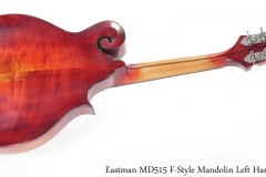 Eastman MD515 F-Style Mandolin Left Handed Full Rear View