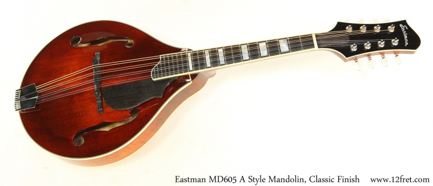 Eastman MD605 A Style Mandolin, Classic Finish Full Front View