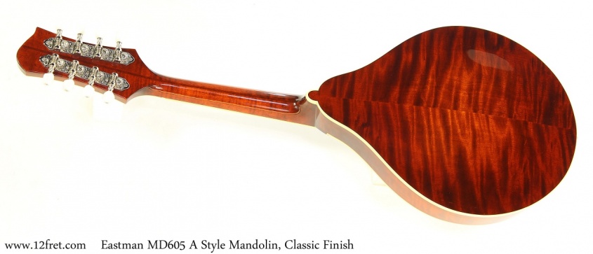 Eastman MD605 A Style Mandolin, Classic Finish Full Rear View