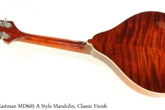 Eastman MD605 A Style Mandolin, Classic Finish Full Rear View