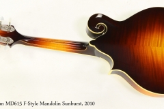 Eastman MD615 F-Style Mandolin Sunburst, 2010    Full Rear View