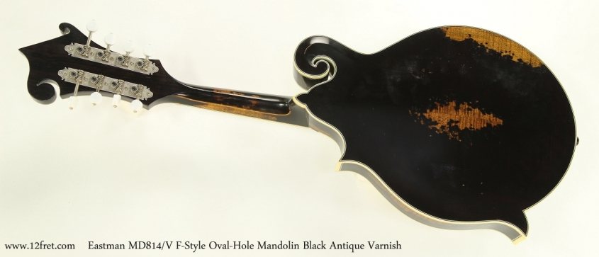 Eastman MD814/V F-Style Oval-Hole Mandolin Black Antique Varnish  Full Rear View