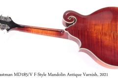 Eastman MD185/V F-Style Mandolin Antique Varnish, 2021 Full Rear View