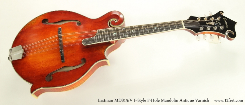 Eastman MD815/V F-Style F-Hole Mandolin Antique Varnish Full Front View