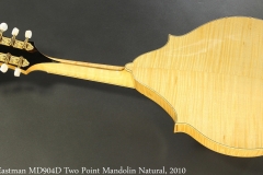 Eastman MD904D Two Point Mandolin Natural, 2010 Full Rear View