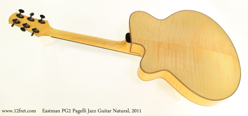 Eastman PG2 Pagelli Jazz Guitar Natural, 2011 Full Rear View