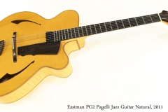 Eastman PG2 Pagelli Jazz Guitar Natural, 2011 Full Front View