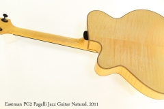 Eastman PG2 Pagelli Jazz Guitar Natural, 2011 Full Rear View