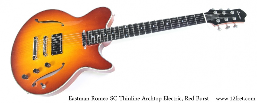 Eastman Romeo SC Thinline Archtop Electric, Red Burst Full Front View