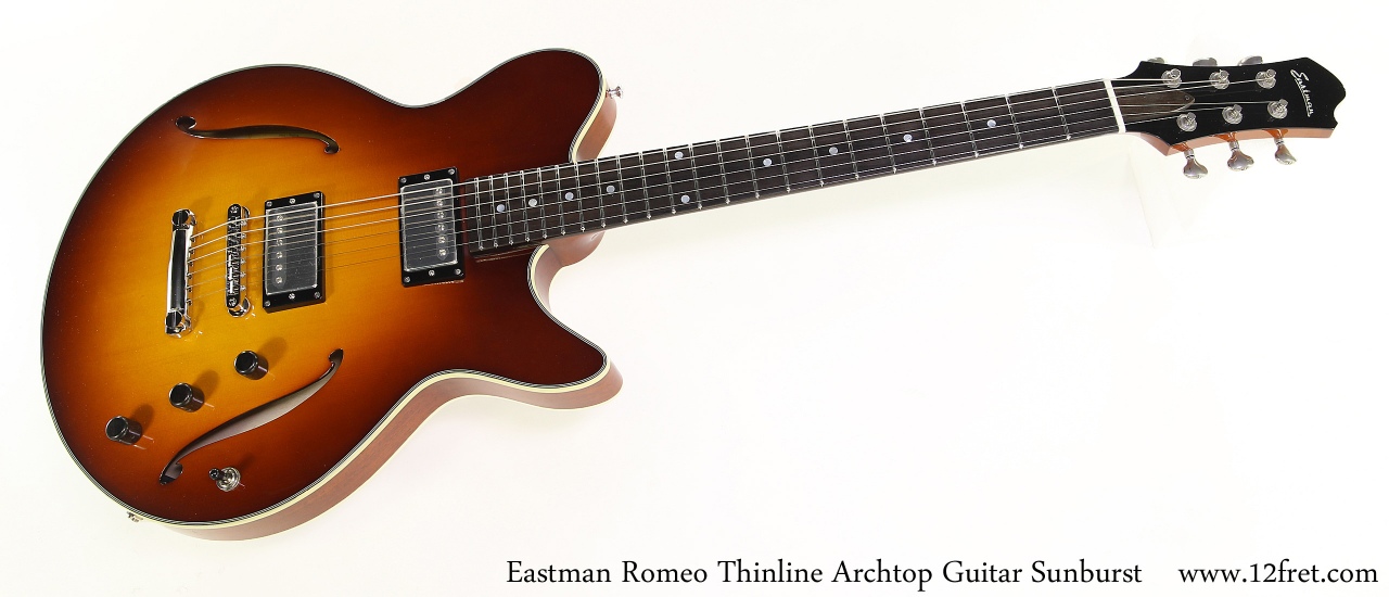 Eastman Romeo Thinline Archtop Guitar Sunburst Full Front View