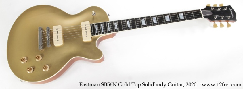 Eastman SB56N Gold Top Solidbody Guitar, 2020 Full Front View