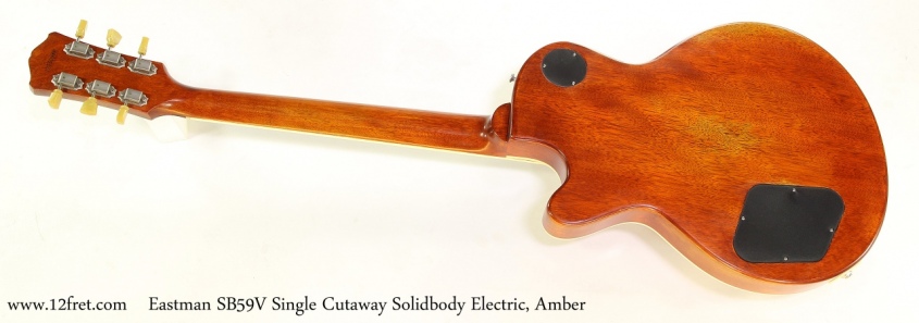 Eastman SB59V Single Cutaway Solidbody Electric, Amber Full Rear View