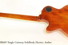 Eastman SB59V Single Cutaway Solidbody Electric, Amber Full Rear View