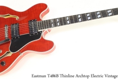 Eastman T486B Thinline Archtop Electric Vintage Red Full Front View