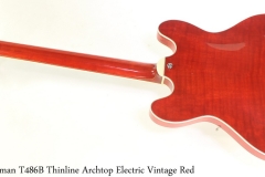 Eastman T486B Thinline Archtop Electric Vintage Red Full Rear View