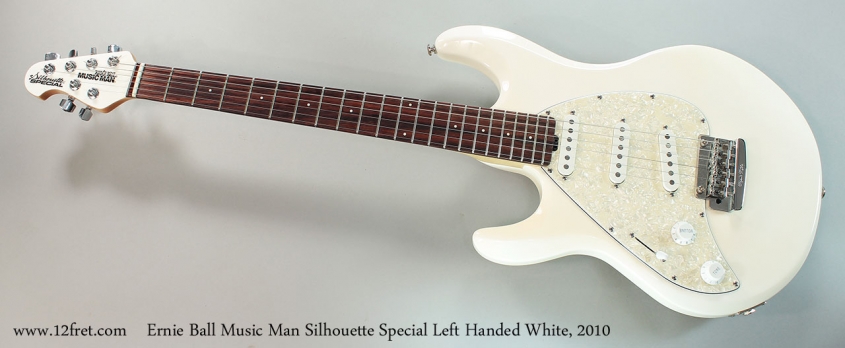 Ernie Ball Music Man Silhouette Special Left Handed White, 2010 Full Front View