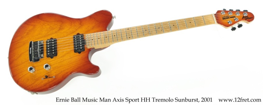 Ernie Ball Music Man Axis Sport HH Tremolo Sunburst, 2001 Full Front View