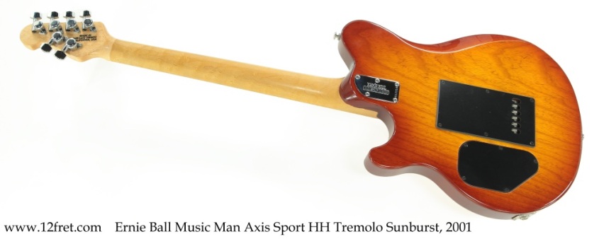 Ernie Ball Music Man Axis Sport HH Tremolo Sunburst, 2001 Full Rear View