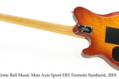 Ernie Ball Music Man Axis Sport HH Tremolo Sunburst, 2001 Full Rear View