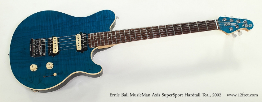 Ernie Ball MusicMan Axis SuperSport Hardtail Teal, 2002 Full Front View