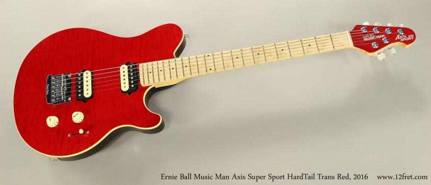 Ernie Ball Music Man Axis Super Sport HardTail Trans Red, 2016 Full Front View