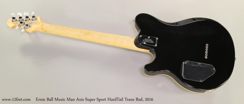 Ernie Ball Music Man Axis Super Sport HardTail Trans Red, 2016 Full Rear View