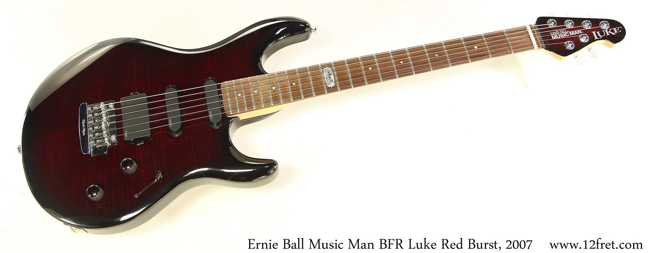 Ernie Ball Music Man BFR Luke Red Burst, 2007 Full Front View