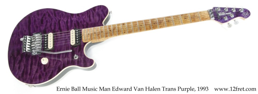 Ernie Ball Music Man Edward Van Halen Trans Purple, 1993 Full Front View