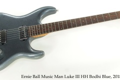 Ernie Ball Music Man Luke III HH Bodhi Blue, 2018 Full Front View