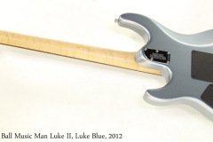 Ernie Ball Music Man Luke II, Luke Blue, 2012 Full Rear View