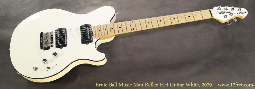 Ernie Ball Music Man Reflex HH Guitar White, 2009   Full  Front View