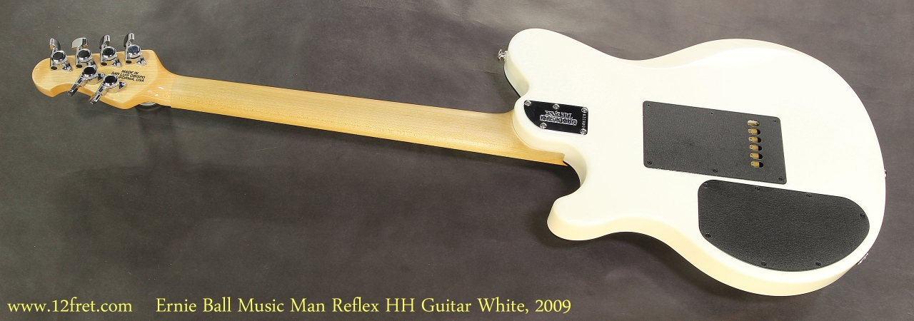 Ernie Ball Music Man Reflex HH Guitar White, 2009   Full Rear View