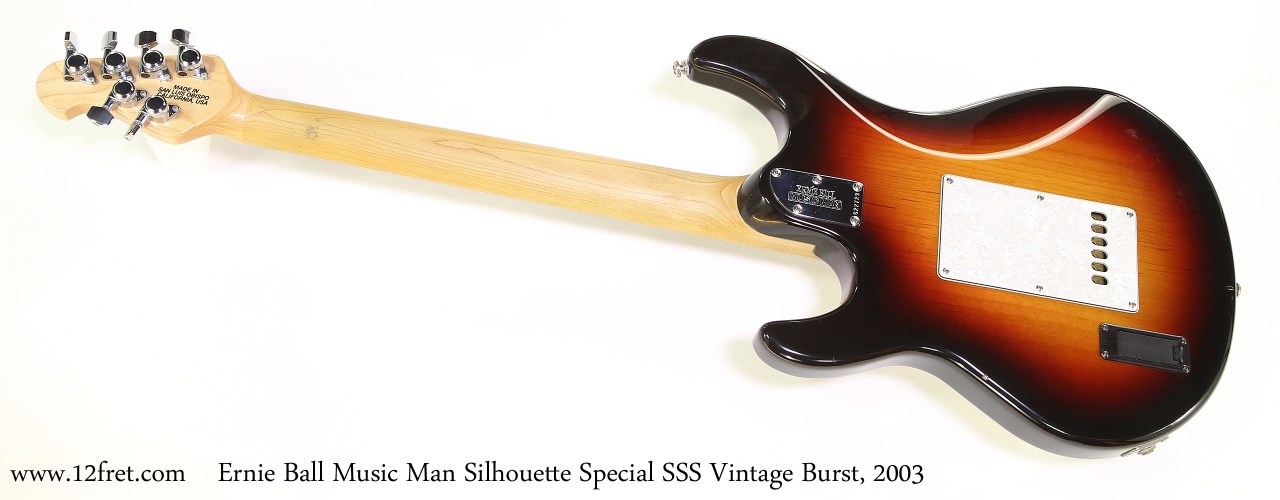 Ernie Ball Music Man Silhouette Special SSS Vintage Burst, 2003 Full Rear View