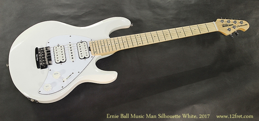 Ernie Ball Music Man Silhouette White, 2017 Full Front View