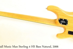 Music Man Sterling 4 HS Bass Natural, 2006 Full Rear View