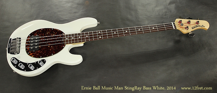 Ernie Ball Music Man StingRay Bass White, 2014 Full Front View