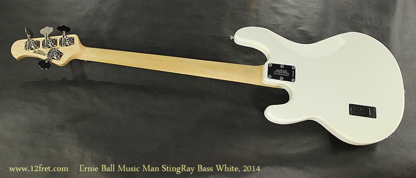 Ernie Ball Music Man StingRay Bass White, 2014 Full Rear View