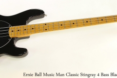 Ernie Ball Music Man Classic Stingray 4 Bass Black, 2010 Full Front View