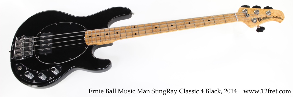 Ernie Ball Music Man StingRay Classic 4 Black, 2014 Full Front View