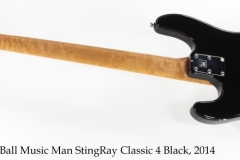 Ernie Ball Music Man StingRay Classic 4 Black, 2014 Full Rear View