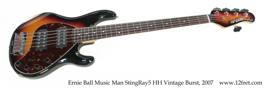 Ernie Ball Music Man StingRay5 HH Vintage Burst, 2007 Full Front View