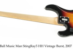 Ernie Ball Music Man StingRay5 HH Vintage Burst, 2007 Full Rear View