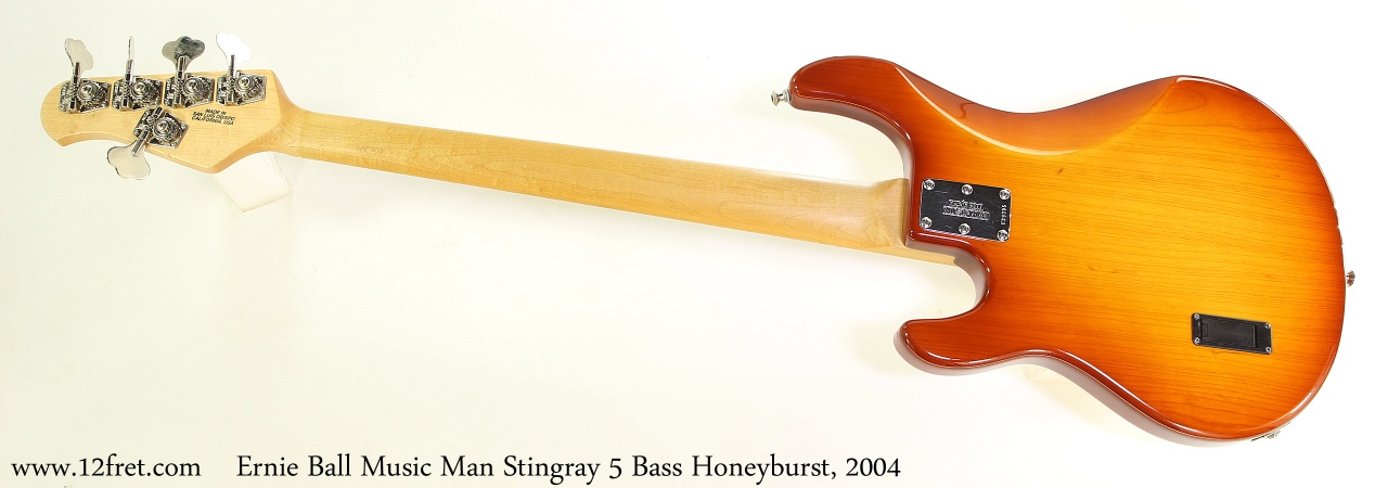 Ernie Ball Music Man Stingray 5 Bass Honeyburst, 2004 Full Rear View