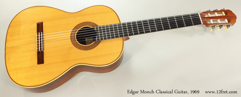 Edgar Monch Classical Guitar, 1969 Full Front View