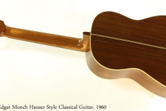 Edgar Monch Hauser Style Classical Guitar, 1960 Full Rear View