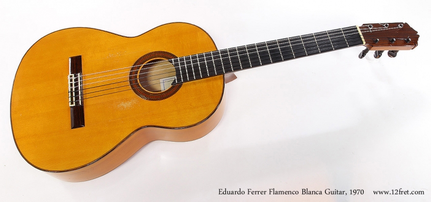 Eduardo Ferrer Flamenco Blanca Guitar, 1970 Full Front View