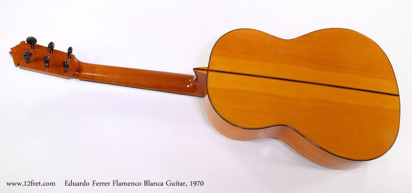 Eduardo Ferrer Flamenco Blanca Guitar, 1970 Full Rear View