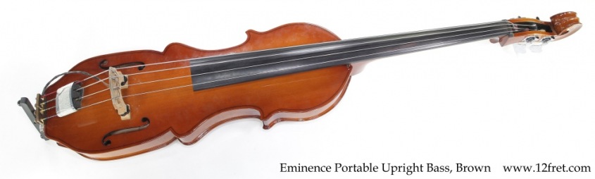 Eminence Portable Upright Bass, Brown Full Front View