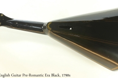 English Guitar Pre-Romantic Era Black, 1790s Full Rear View