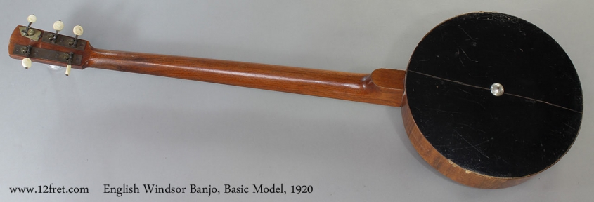 English Windsor Banjo, Basic Model, 1920 Full Rear View